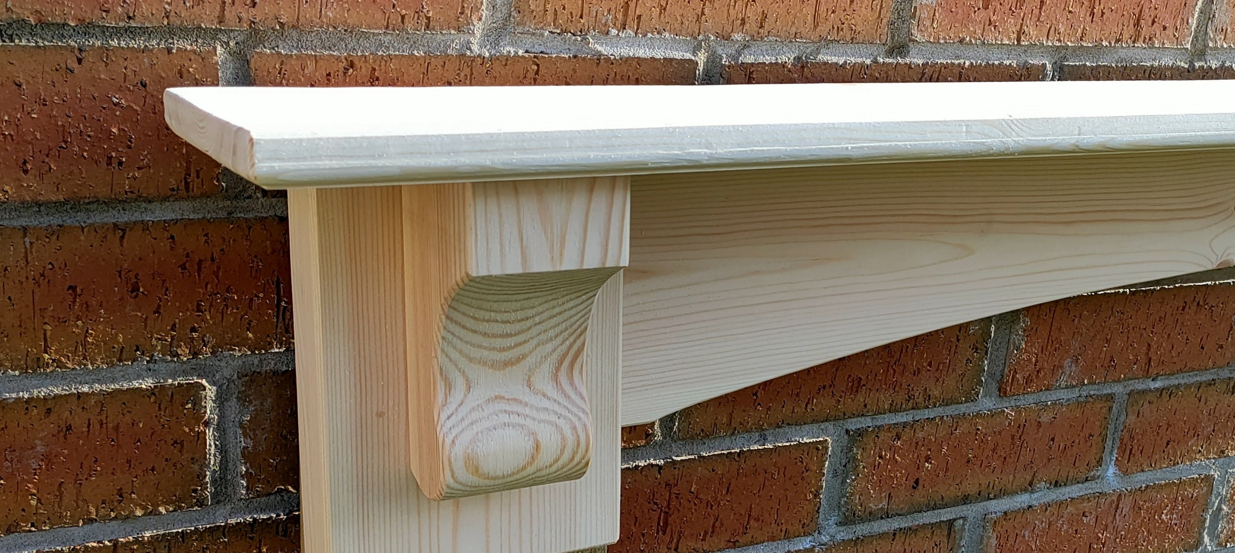 JOINERY GRADE L Shelf With Corbels I Handmade L Wooden Mantel Etsy UK