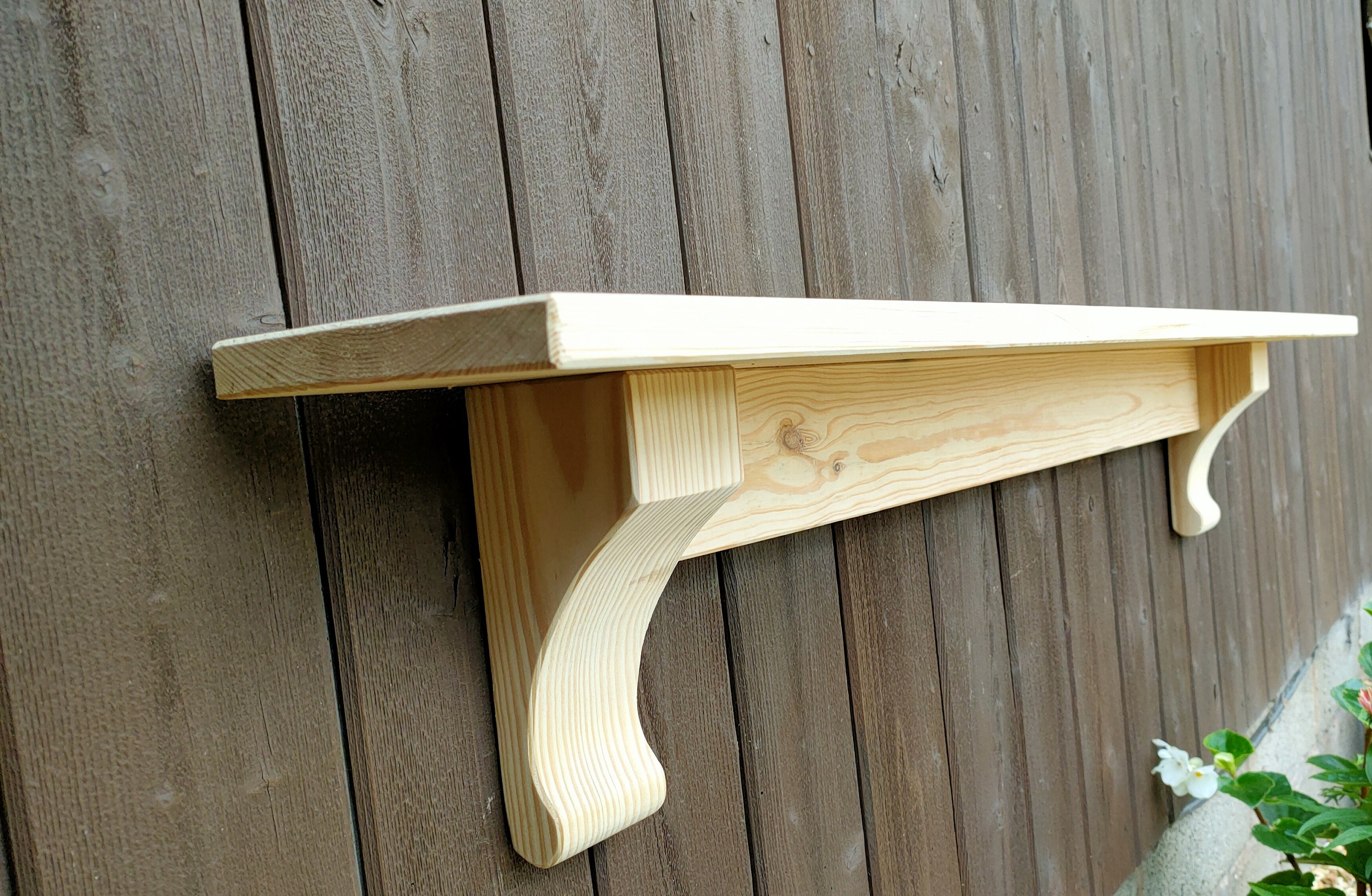 JOINERY GRADE L Shelf With Corbels I Handmade L Wooden Mantel Etsy UK