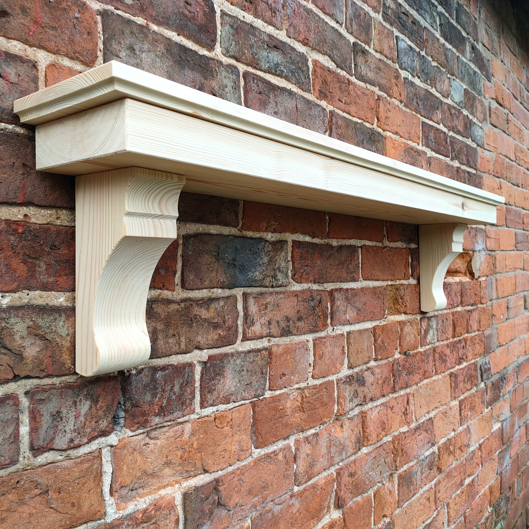 Joinery Grade Shelf With Corbels I Handmade L Wooden Mantel Shelf With