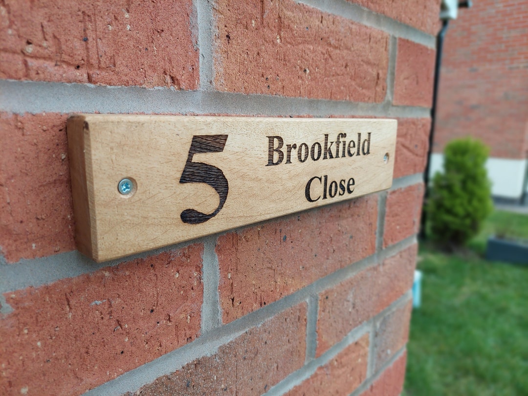 Oak House Sign / Wooden Sign / Bespoke Sign / House Plaque / House Name ...