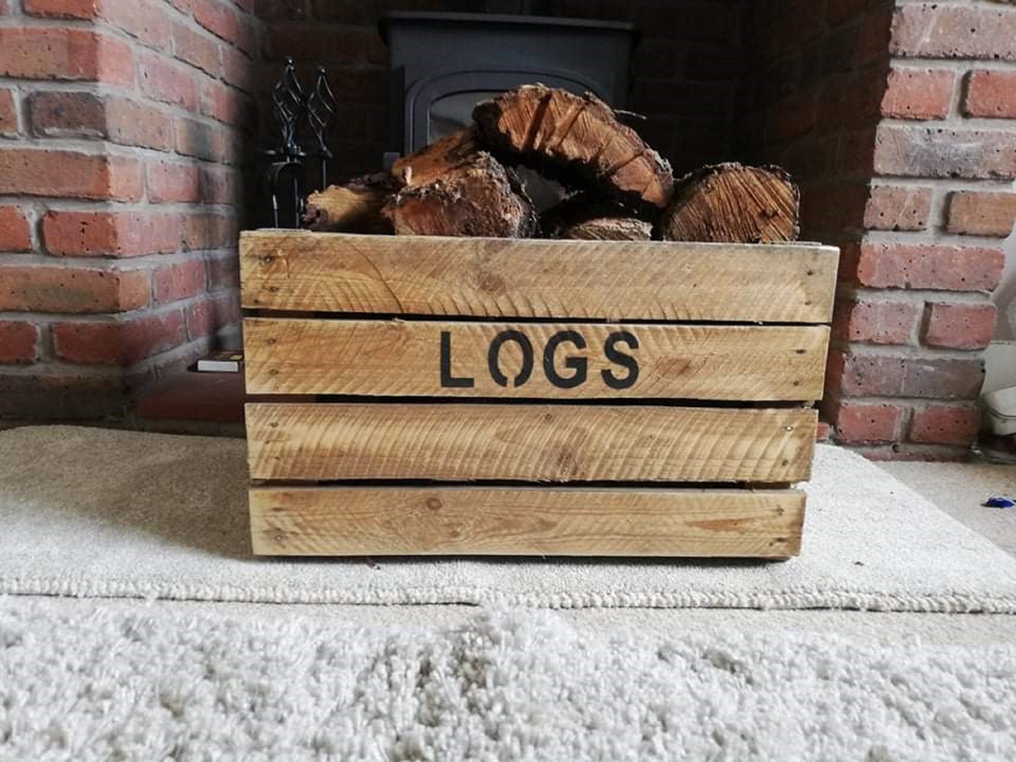 Logs Basket Logs Box Apple Crate Logs Storage Etsy UK