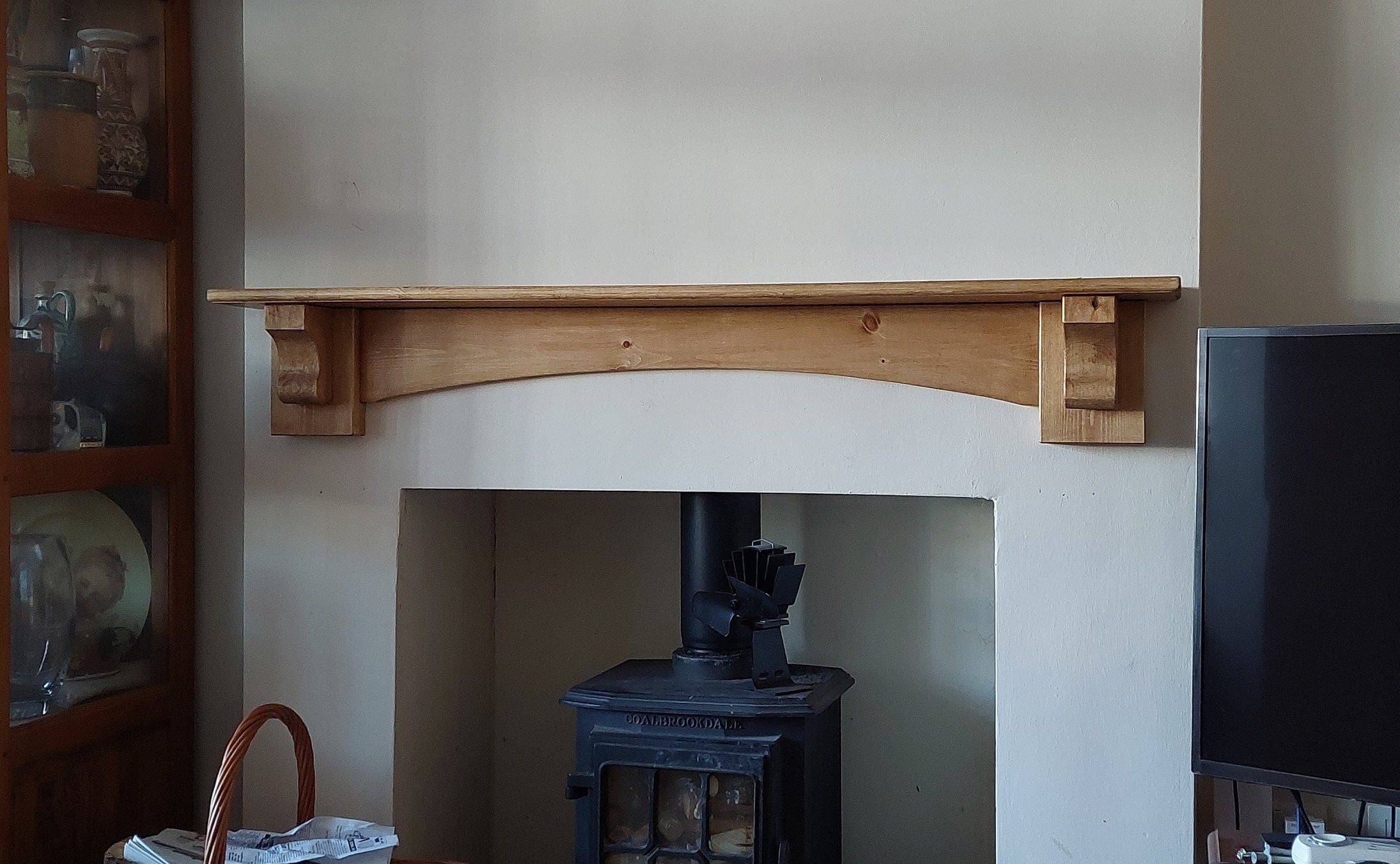 JOINERY GRADE L Shelf With Corbels I Handmade L Wooden Mantel Etsy UK