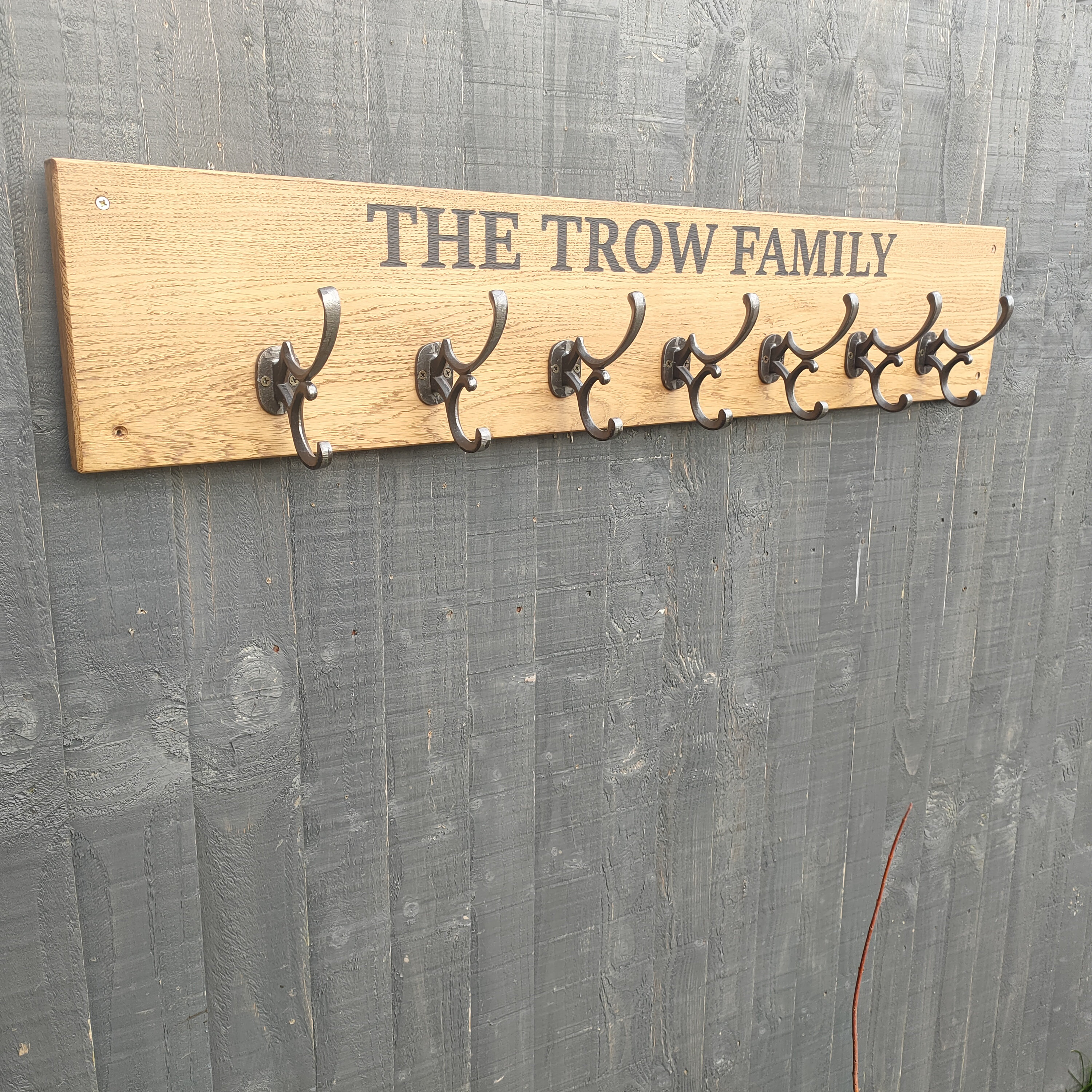 Personalised Oak Coat Rack - Etsy UK