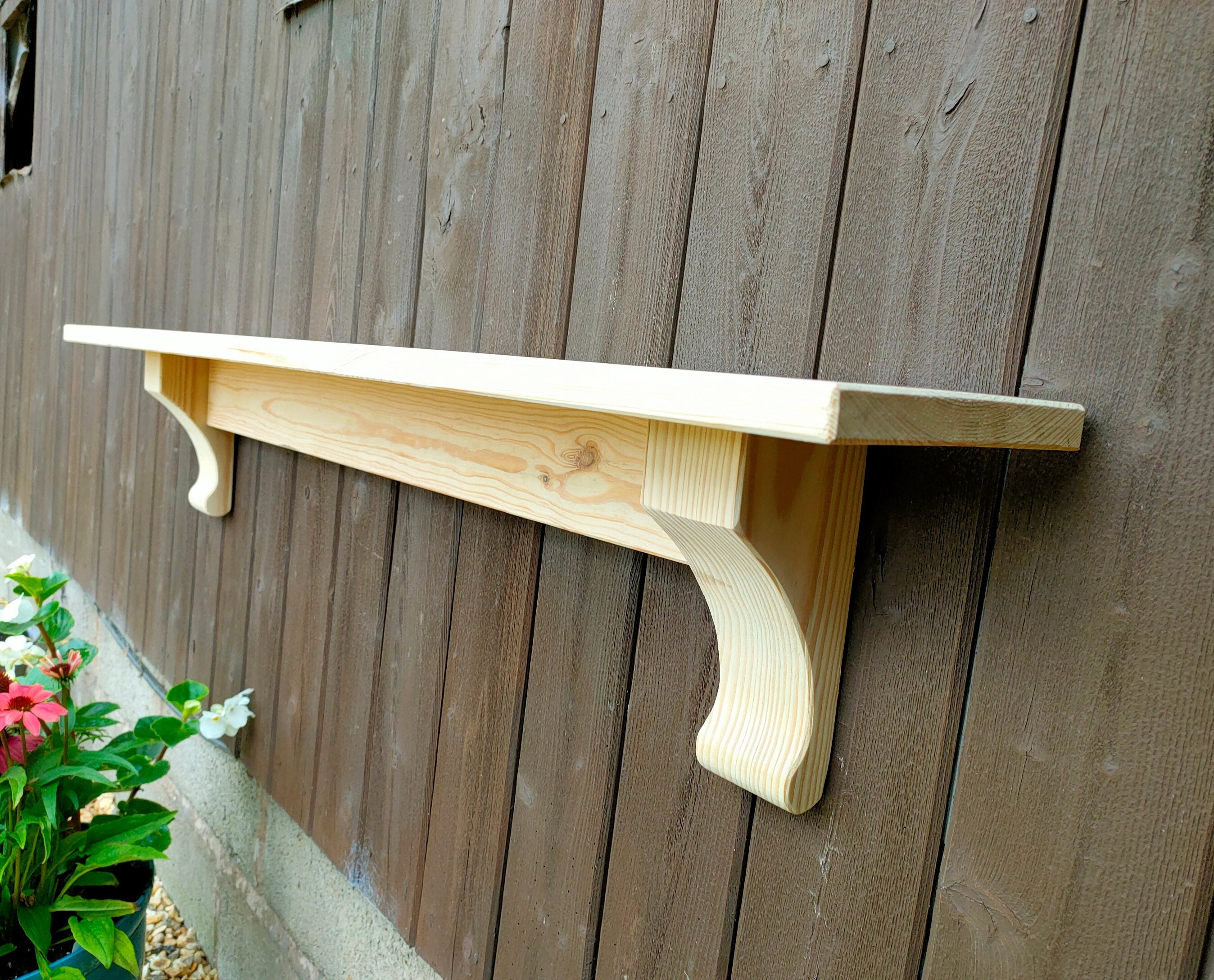 JOINERY GRADE L Shelf With Corbels I Handmade L Wooden Mantel Etsy UK