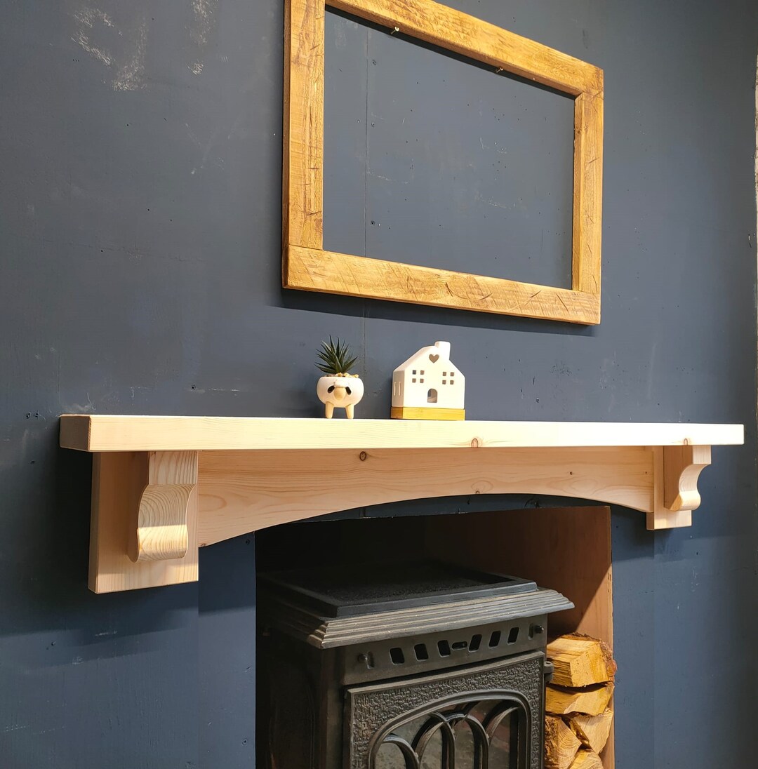 JOINERY GRADE L Shelf With Corbels I Handmade L Wooden Mantel Etsy