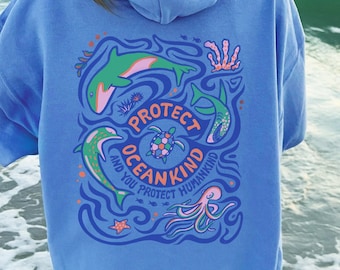 Respect the locals Hoodie Whale Shirt Ocean inspired style Coconut girl Ocean Beach Hoodie Ocean Animal Shirt Orca Shirt Sea Turtle Shirt