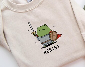 Resist Frog-trui Goblincore Frog Protest-sweatshirt Fuck Ice Shirt Fuck Ice Anti Ice Abolish Ice Shirt Anti Trump Ice Out Now-t-shirt