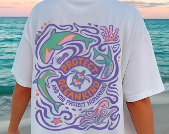 Respect the locals shirt Whale Shirt Ocean inspired style Coconut girl Ocean Beach Octopus Ocean Animal Shirt Orca Shirt Sea Turtle Shirt