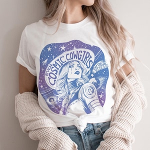 Yallternative Cowgirls Get The Blues Space Cowgirl Shirt Cosmic Cowgirl Space Cowgirl Outfit Disco Cowgirl Emo Shirt Feel Your Feelings