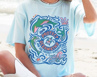 Ocean inspired style Respect the locals shirt Whale Shirt  Coconut girl Ocean Beach shirt Ocean Animal Shirt Orca Shirt Sea Turtle Shirt