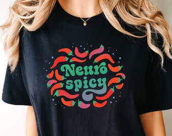 Camiseta neuropicante, neurodiversidad, camiseta SLP, camiseta con colores cómodos, neurodiverso, camiseta neuropicante, camiseta neurodivergente, salud mental