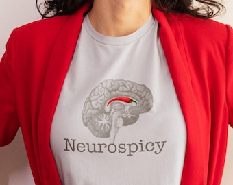 Camiseta de neurodiversidad, camiseta de TDAH, camiseta de neurodivergente, neurospicy, camiseta de neurodivergente, camiseta de inclusión, camiseta de TDAH, camiseta de autismo
