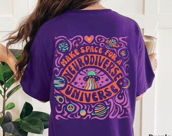 Koszulka Neurodivergent, Koszulka SLP, Specjalne kształcenie, Koszulka Inkluzywna, Zdrowie Psychiczne, Neurodiversity is beautiful, Bluza z kapturem Neurodiversity, Dorośli z ADHD