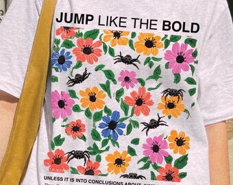 Shirt Jumping Spider Shirt Spider moeder Spider geschenken Preppy Jumping Spider verbergen Matisse Style Snooder shirt Tarantula Spider Lover Woodblock print