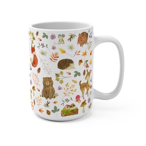 Fall coffee mug fall mug cozy fall mug cute autumn mug funny autumn coffee mug mushroom cup winter mug fox mug forest mug forestcore image 5