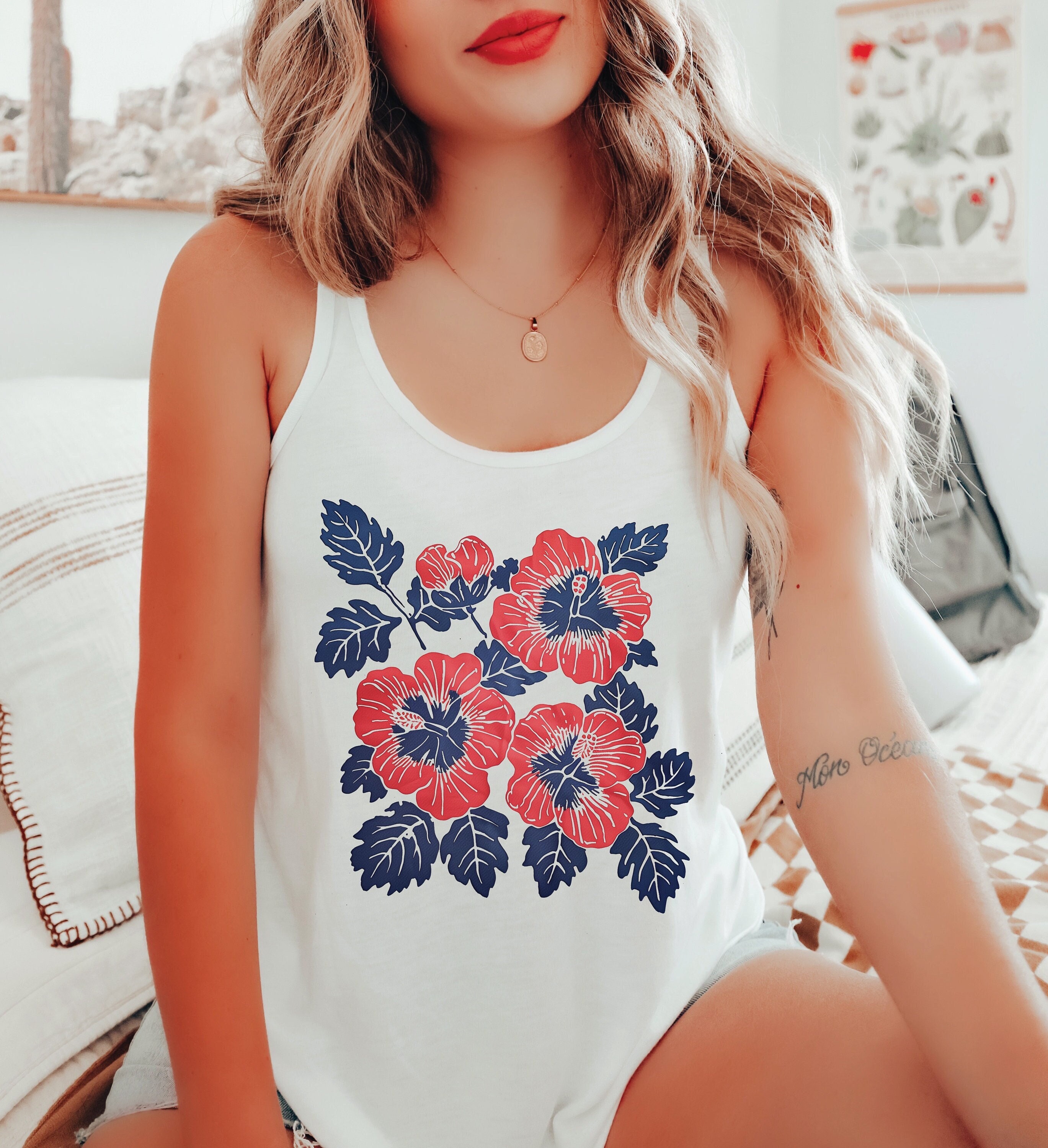 Hibiscus Tank Top - Etsy