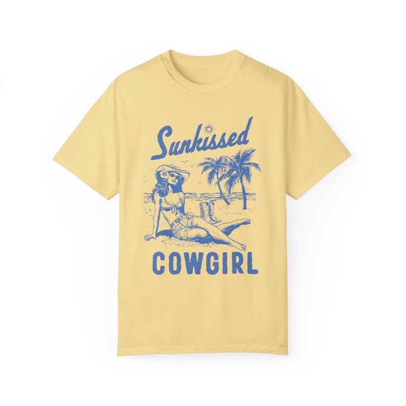 Sunkissed Coastal Cowgirl Shirt Hot Cowgirl Summer sunkissed shirt Hibiscus shirt Surfs up cowgirl Long live cowgirls Ocean inspired style image 5