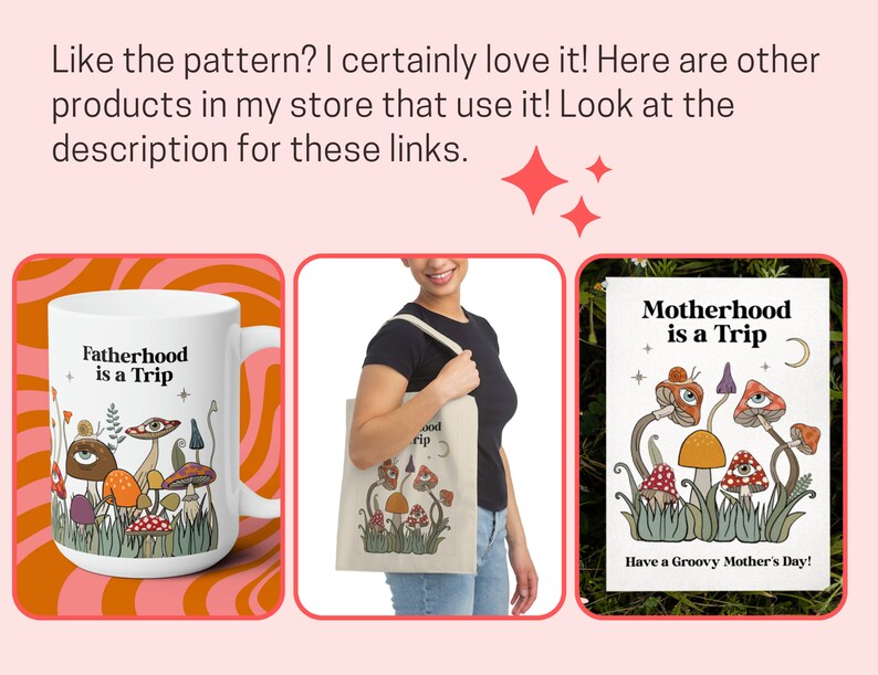 Large Mushroom mug 15oz, Mothers day mug, magic mushroom large coffee mug for mom, mom coffee mug funny, ceramic mushroom mug image 8