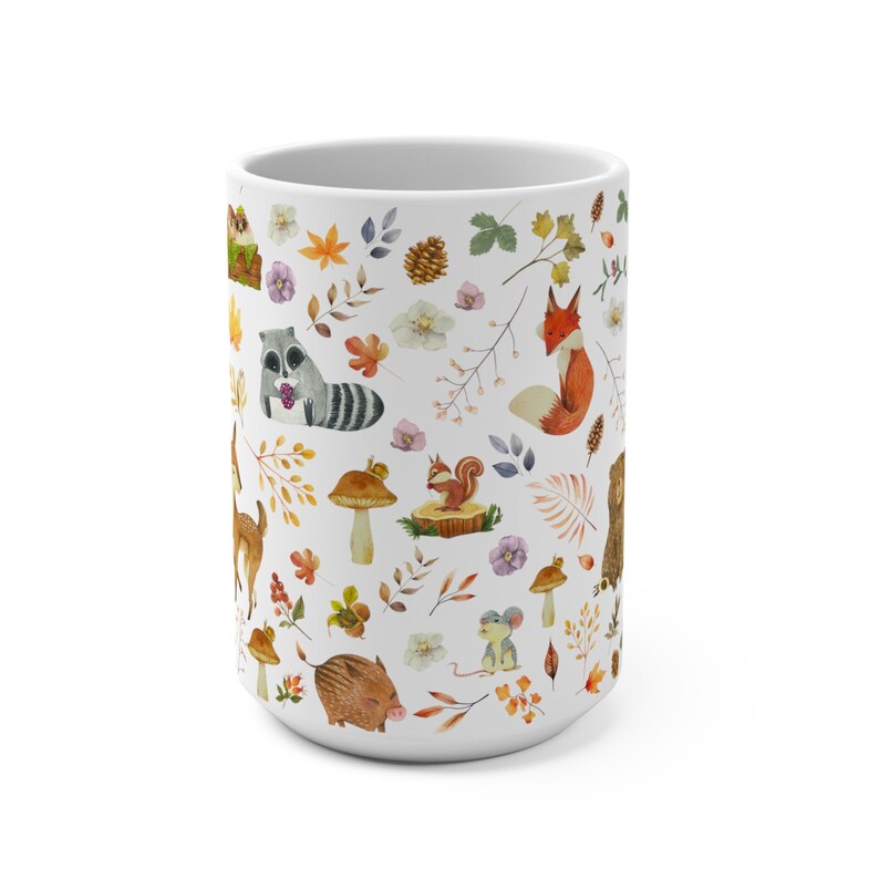 Fall coffee mug fall mug cozy fall mug cute autumn mug funny autumn coffee mug mushroom cup winter mug fox mug forest mug forestcore image 6