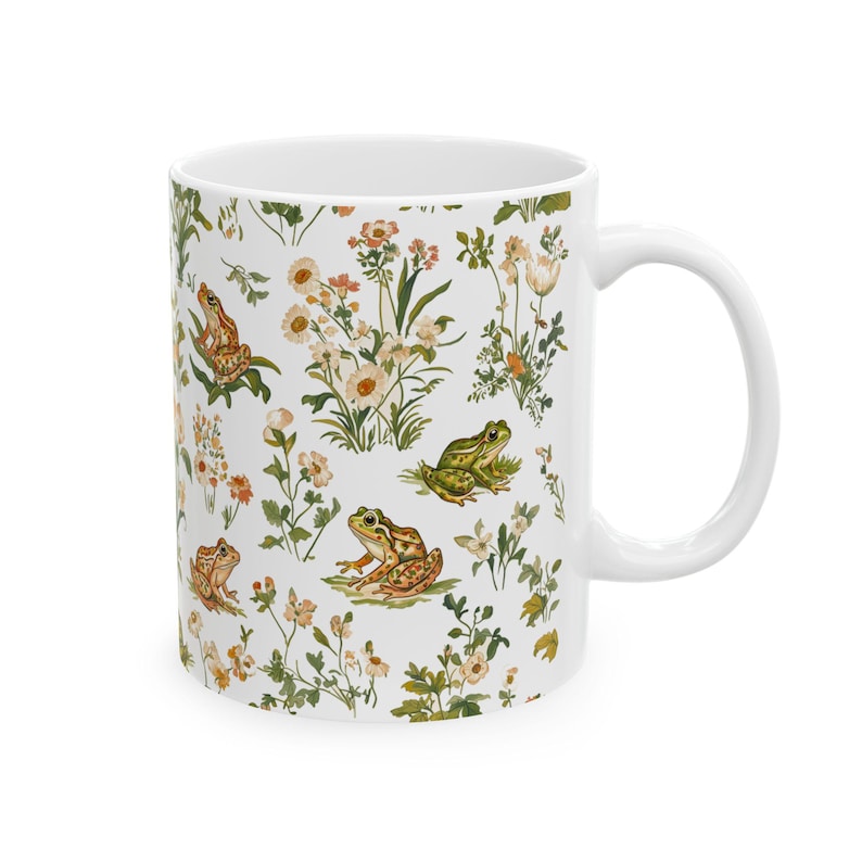 Cute Frog Mug Toad Mug Man I Love Frogs Tree Mugs Forg Frog Cottagecore ...