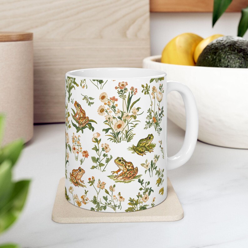 Cute Frog Mug Toad Mug Man I Love Frogs Tree Mugs Forg Frog Cottagecore ...