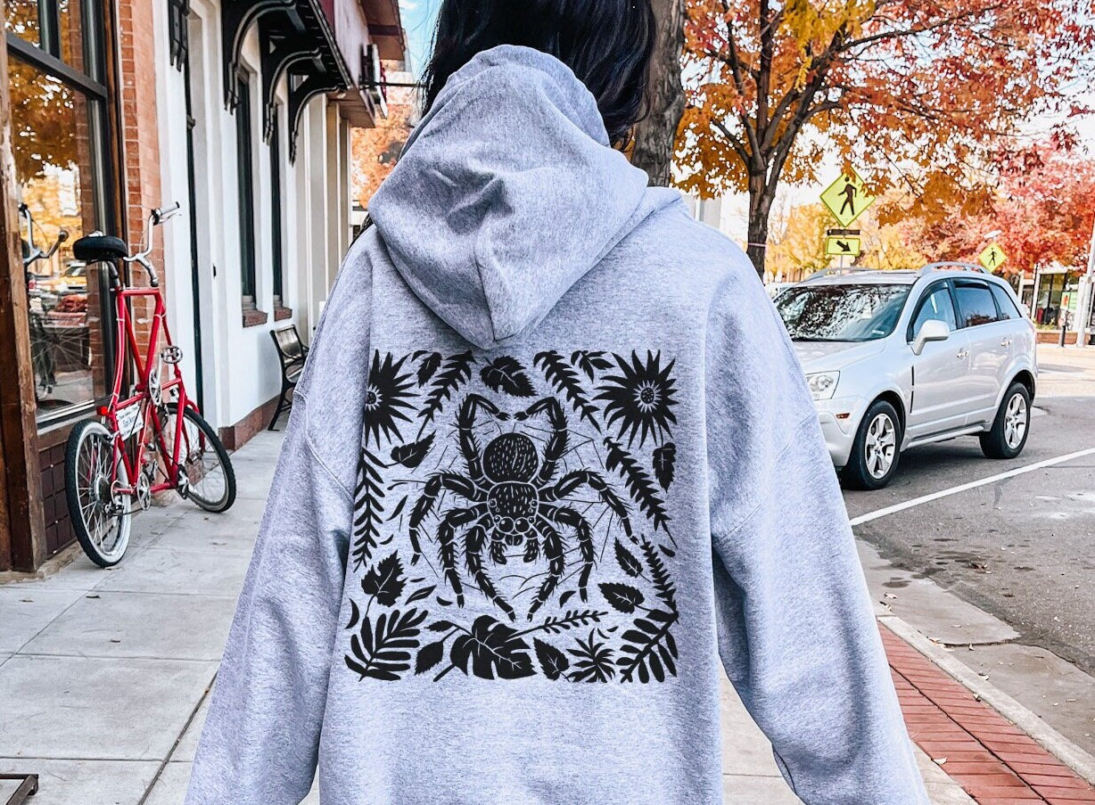 Jumping Spider Hoodie Spider Mum Spider Mom Cottagecore Witchcore
