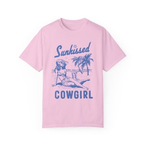 Sunkissed Coastal Cowgirl Shirt Hot Cowgirl Summer sunkissed shirt Hibiscus shirt Surfs up cowgirl Long live cowgirls Ocean inspired style image 6