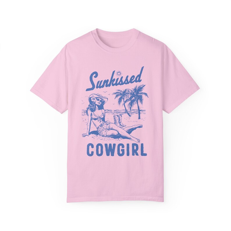 Sunkissed Coastal Cowgirl Shirt Hot Cowgirl Summer sunkissed shirt Hibiscus shirt Surfs up cowgirl Long live cowgirls Ocean inspired style image 6