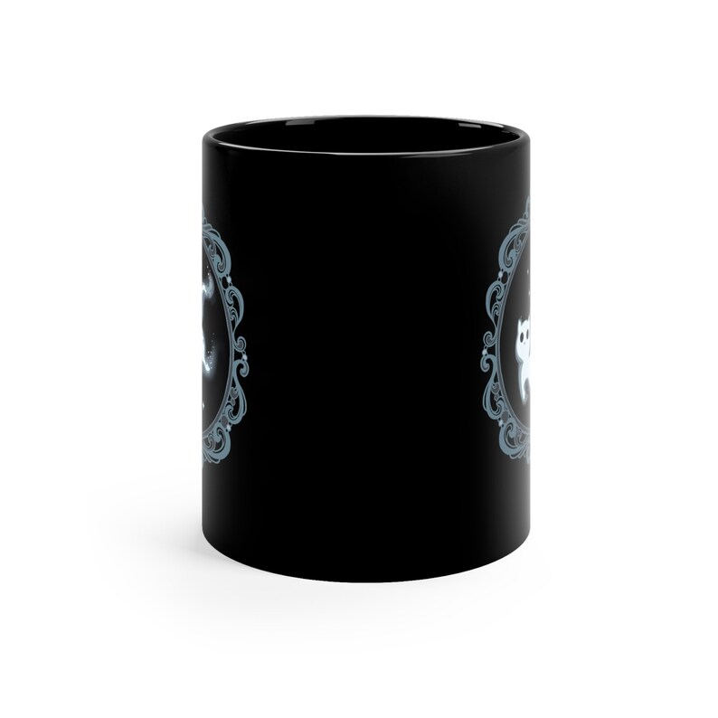 Ghost cat mug Halloween Cat mug Cat mom mug Cute Ghost Mug Ceramic black cat mug skeleton cat mug image 2