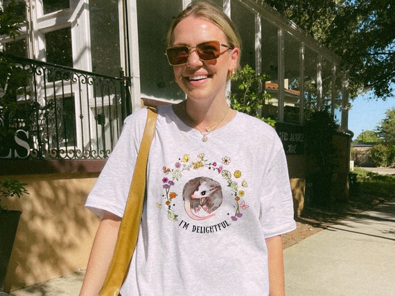 Im a delight shirt Funny Possum shirt Possum shirt Opossum shirt Fucking Delight Watercolor flowers shirt I'm a delight Funny gen z shirt