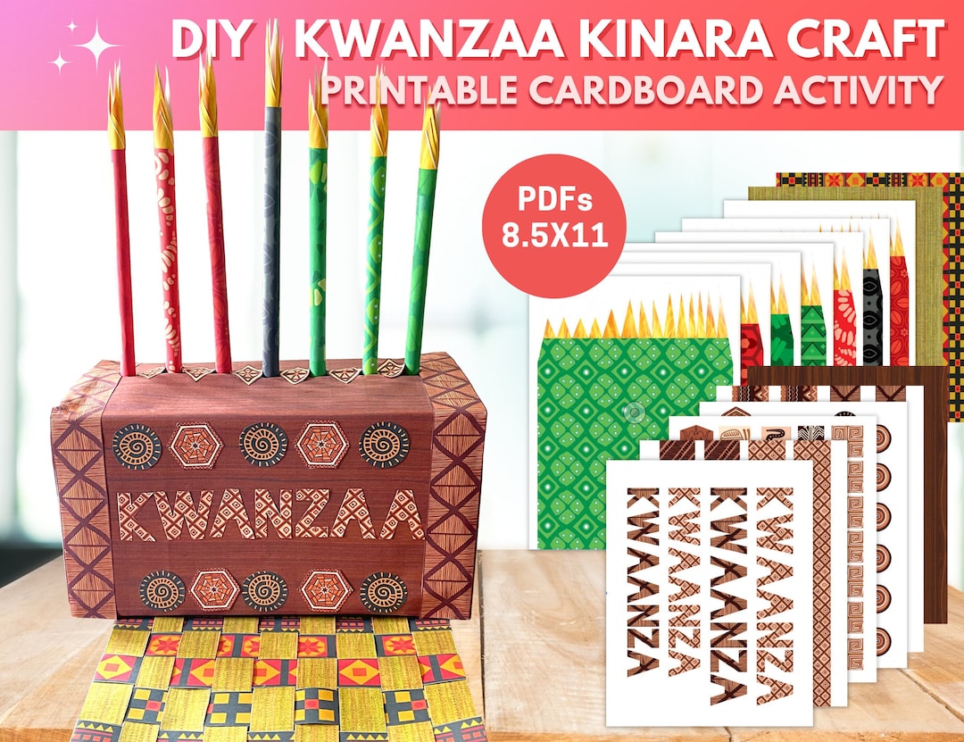 Kwanzaa Kinara Craft Do It Yourself Kinara Candle Holder Printable