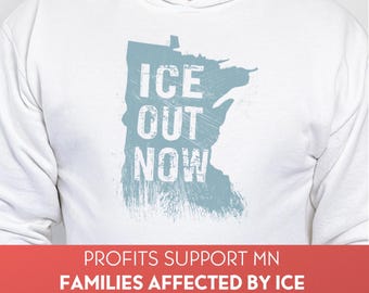 Ice Out Minnesota hoodie Fight Fascisme Sweatshirt Afschaffing ijs anti-Trump trui anti-fascistisch anti-ijs shirt Pro immigrant niemand is illegaal