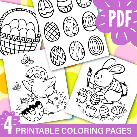Printable Spring Coloring Pages Cute Bunny Cute chick