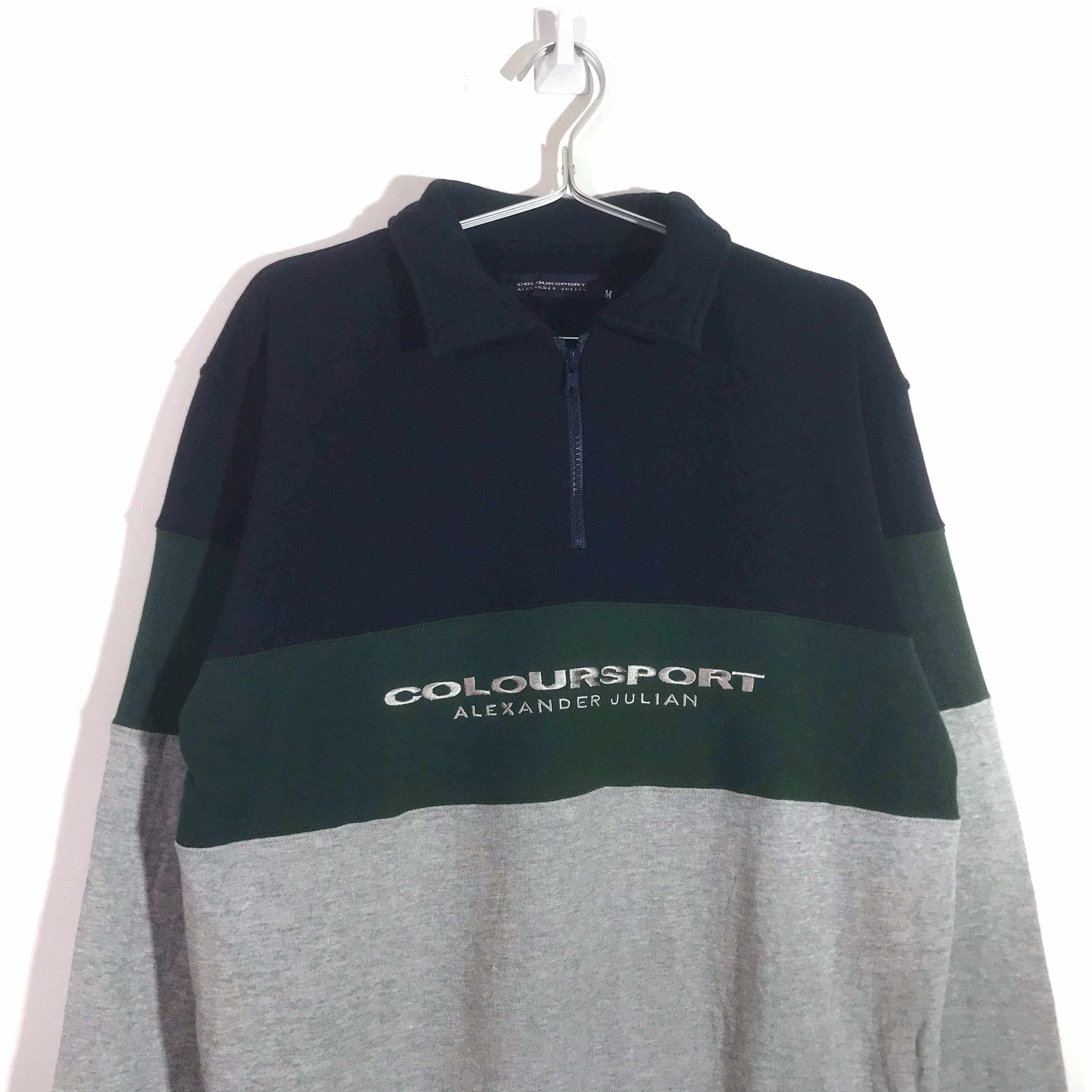 Vintage Mehrfarbiger Farbsport von Alexander Julian Bestickt | Etsy