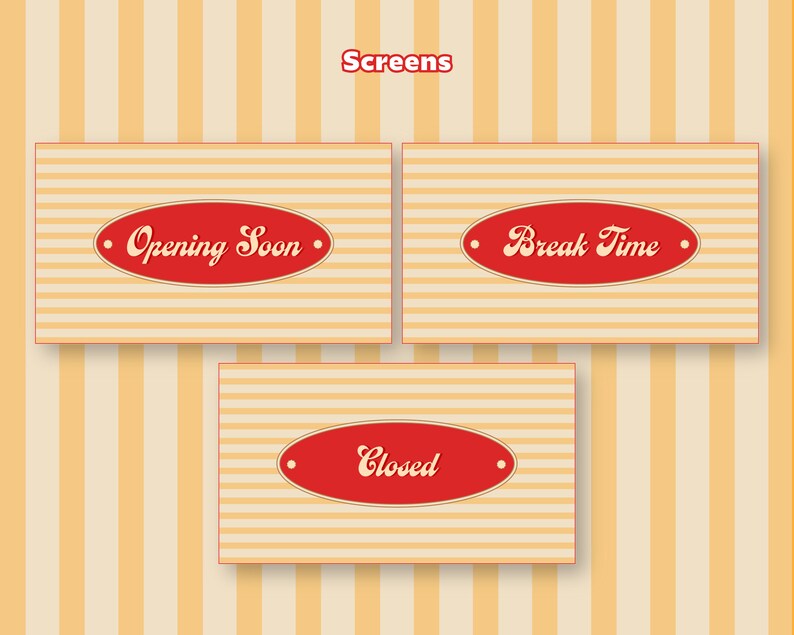 Retro Diner Stream Overlay: Fast Food Theme, Vtuber Twitch (PNG) - Etsy ...