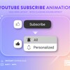 Animated Subscribe Button for Professional Youtube Channel - Etsy