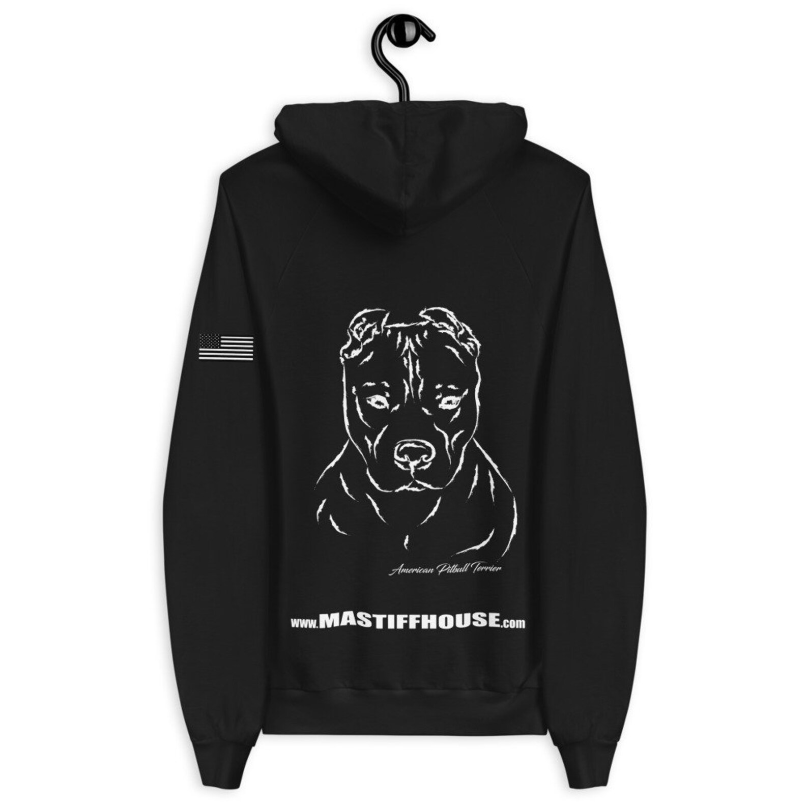 American Pitbull Terrier Raglan Hoodie American Apparel Etsy