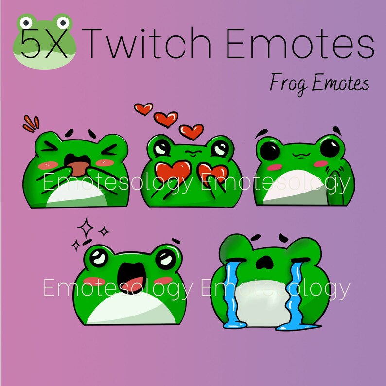 Twitch Emotes, Frog Emotes, Frog Cartoons, Emotes, Streaming Emotes