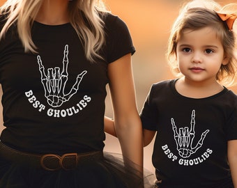 Mama en ik Halloween-outfits, peuter Halloween-kostuum, kinderen Halloween, Halloween-feest, meisjes halloween, moeder bijpassende kinderen, spookkostuum