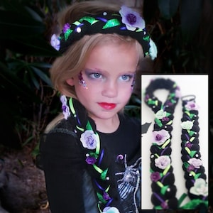 Witch costume- villain costume- halloween costume- Wicked- braided wig