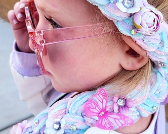 Cotton Candy Princess Halo: Velvet Unicorn Headpiece