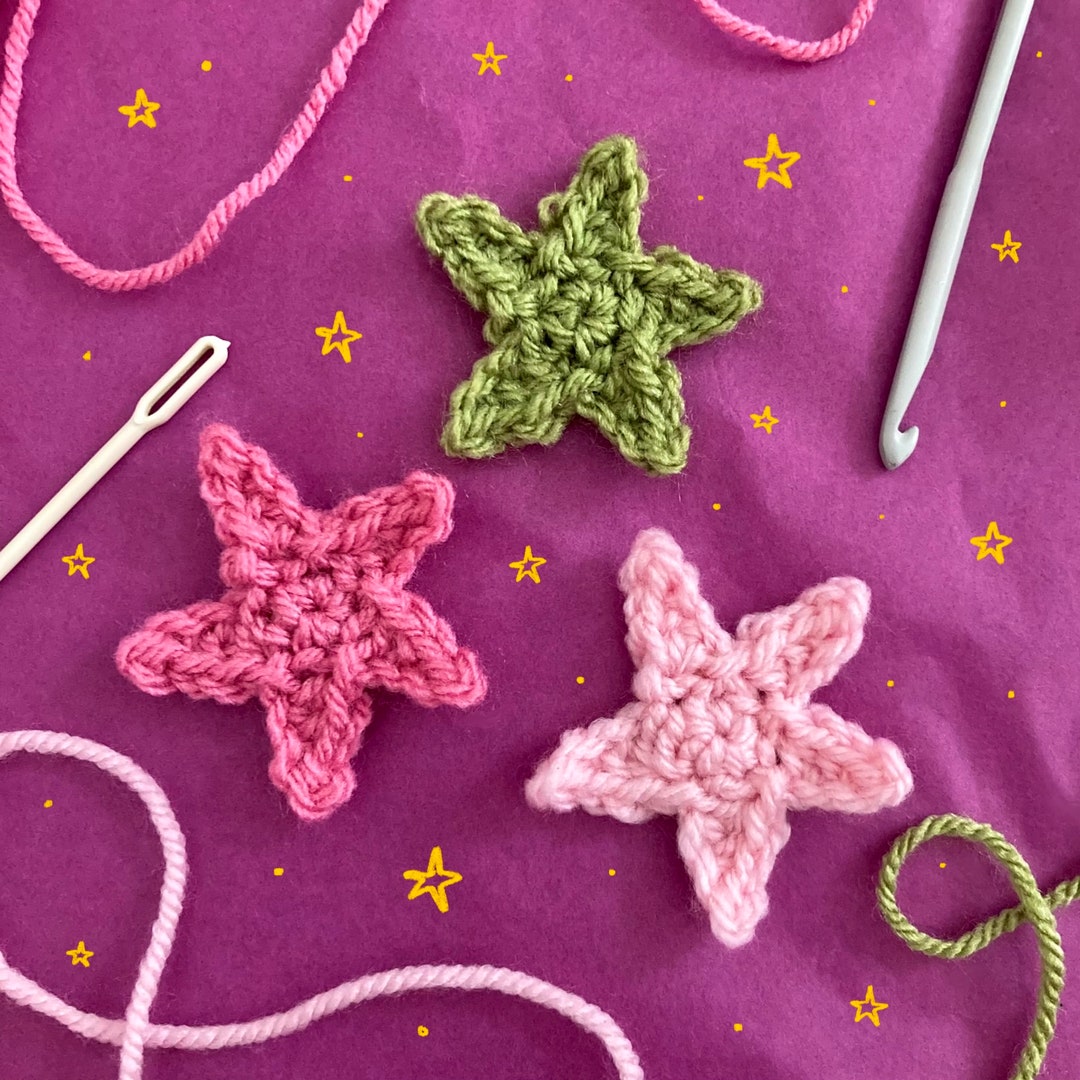 Mini Star Crochet Pattern Chart and Written Crochet Pattern Etsy