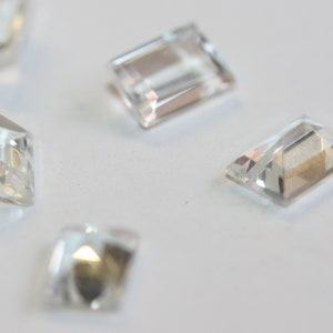 Faceted Rectangle White Topaz Stone /  4 X 6mm / 4 x 7mm / loose stones / gemstone / White Topaz gemstone / jewelery making