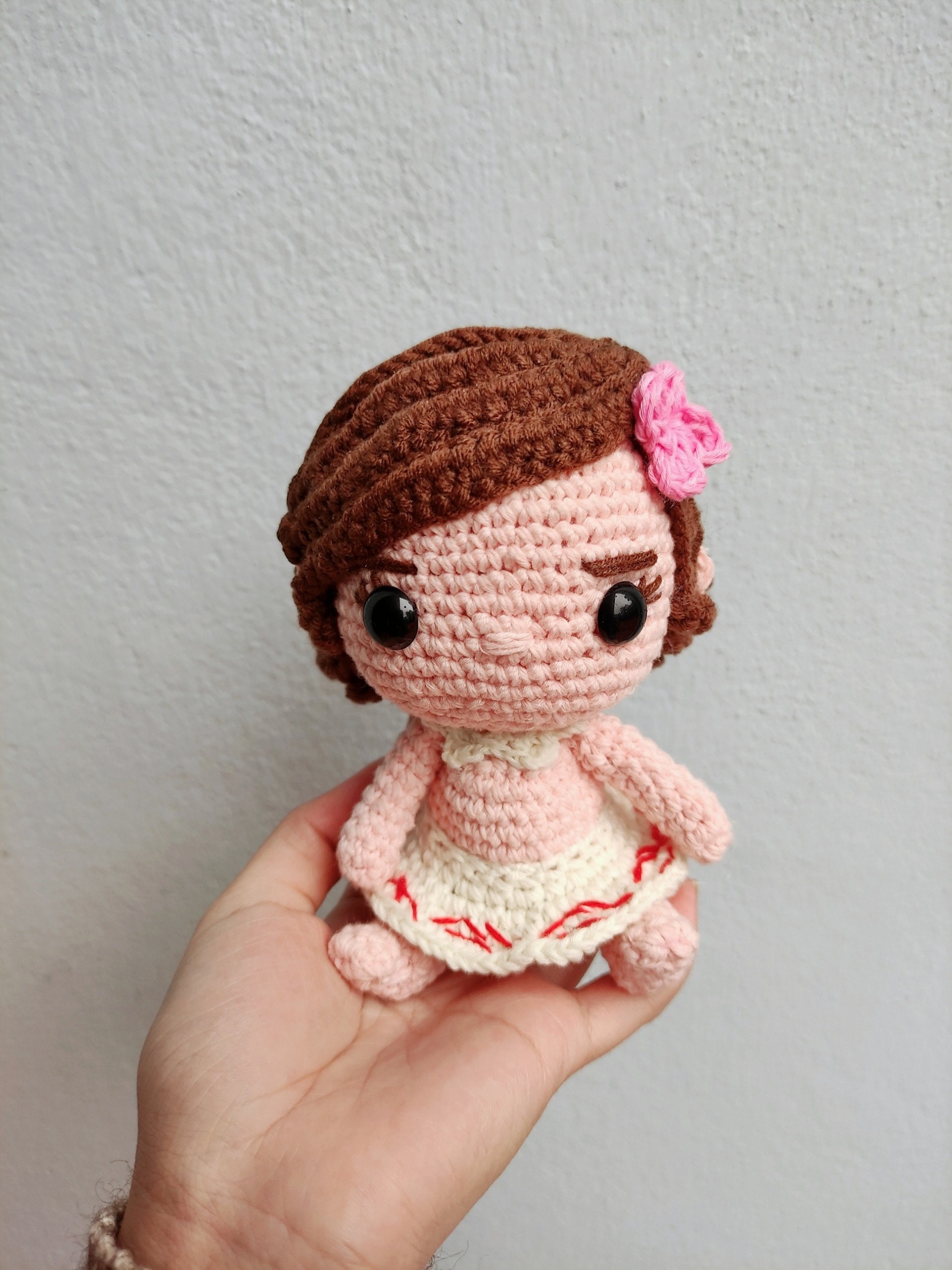 Boneca Moana Amigurumi Crochê