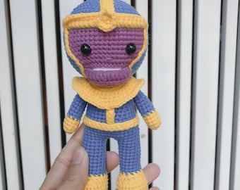 Thanos  Crochet Doll,Crochet Collectibles, Amigurumi, Handmade Wool Toy for Kids