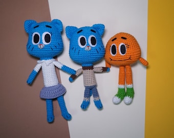 Crochet Gumball, Amigurumi Gumball, Gumball Plush, Stuffed Gumball, Handmade Gumball Crochet, Darwin crochet, Christmas Gift