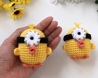 Minion Chick Doll, Minion Chick Amigurumi, Bob Crochet Minion Doll, Handmade Minion Chick Doll , Despicable Me, Amigurumi Minion