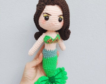 Mermaid Crochet Doll, Amigurumi Mermaid Toy, Mermaid Plush, Valentine gift