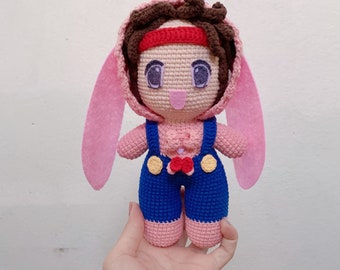 Baby rabbit crochet, Crochet Grub doll, Stuffed Plush Baby, Handmade Baby rabbit , Bunnies Amigurumi, Personalized gifts