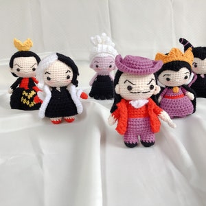 Amigurumi Maleficent, Crochet Maleficent, Maleficent Doll, Cruella De Vil Doll, Grimhilde Doll, Evil Queen Doll, Ursula Doll